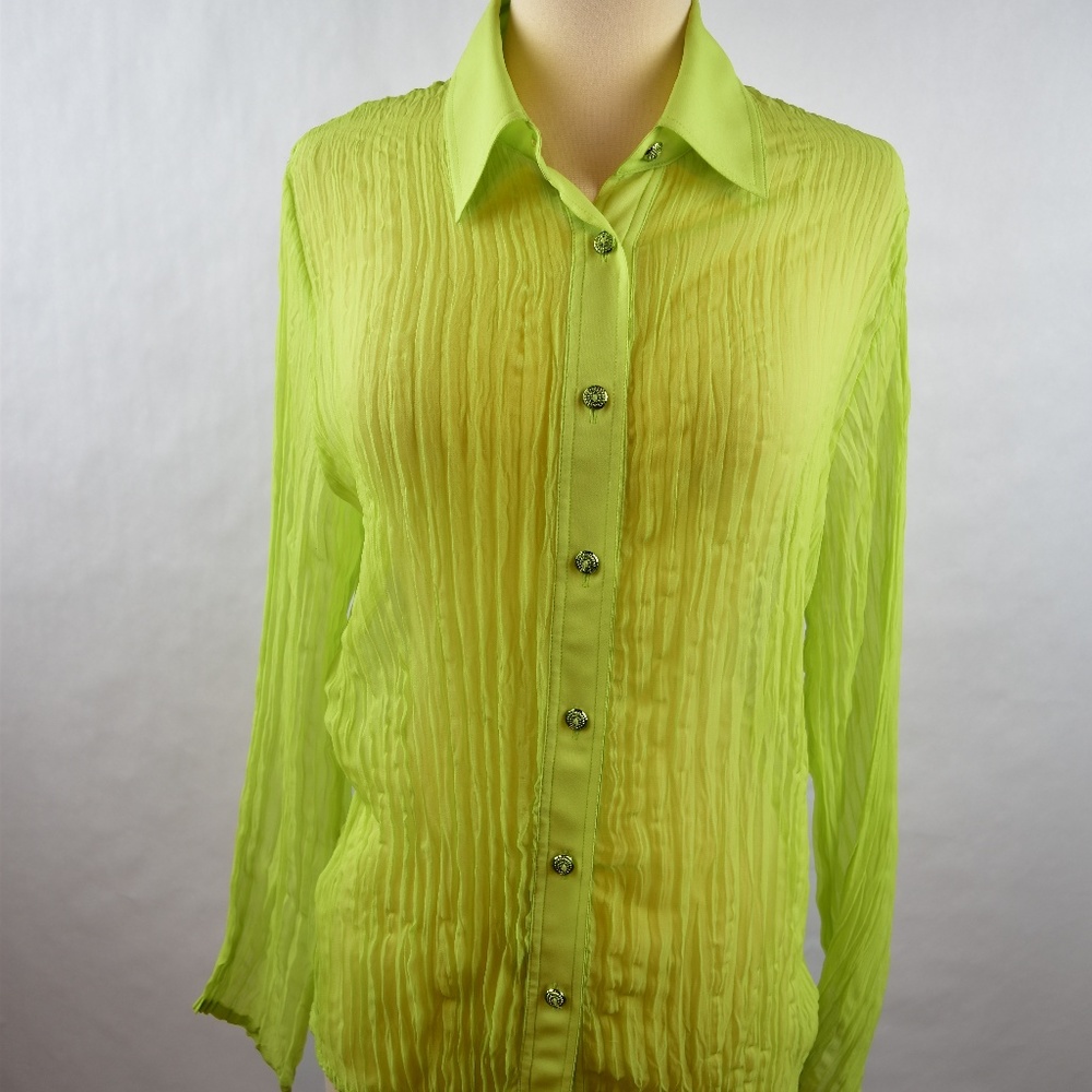 St John Sport Womens Blouse Size M Long Sleeve